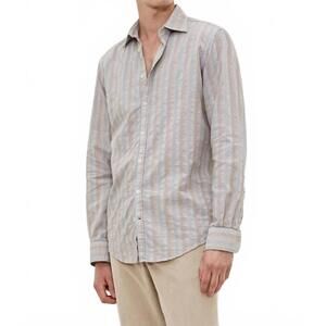 NEW MASSIMO ALBA genova button down shirt in stucco